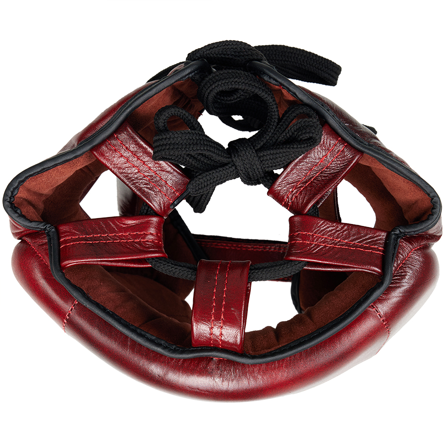 CEEROC Vintage Sparring Leder Kopfschutz Red