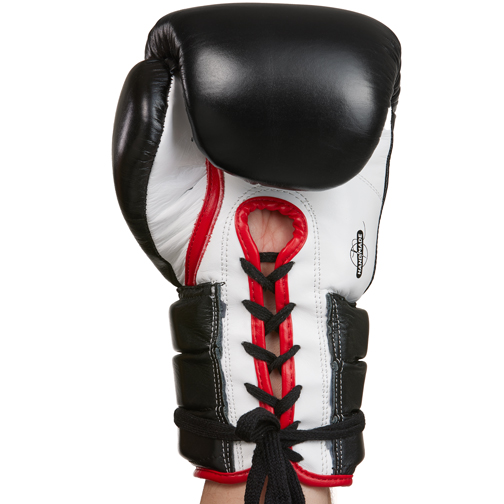 Abverkauf >> Profi Boxhandschuhe CREEK  Leder mit Schnürung 10 OZ 